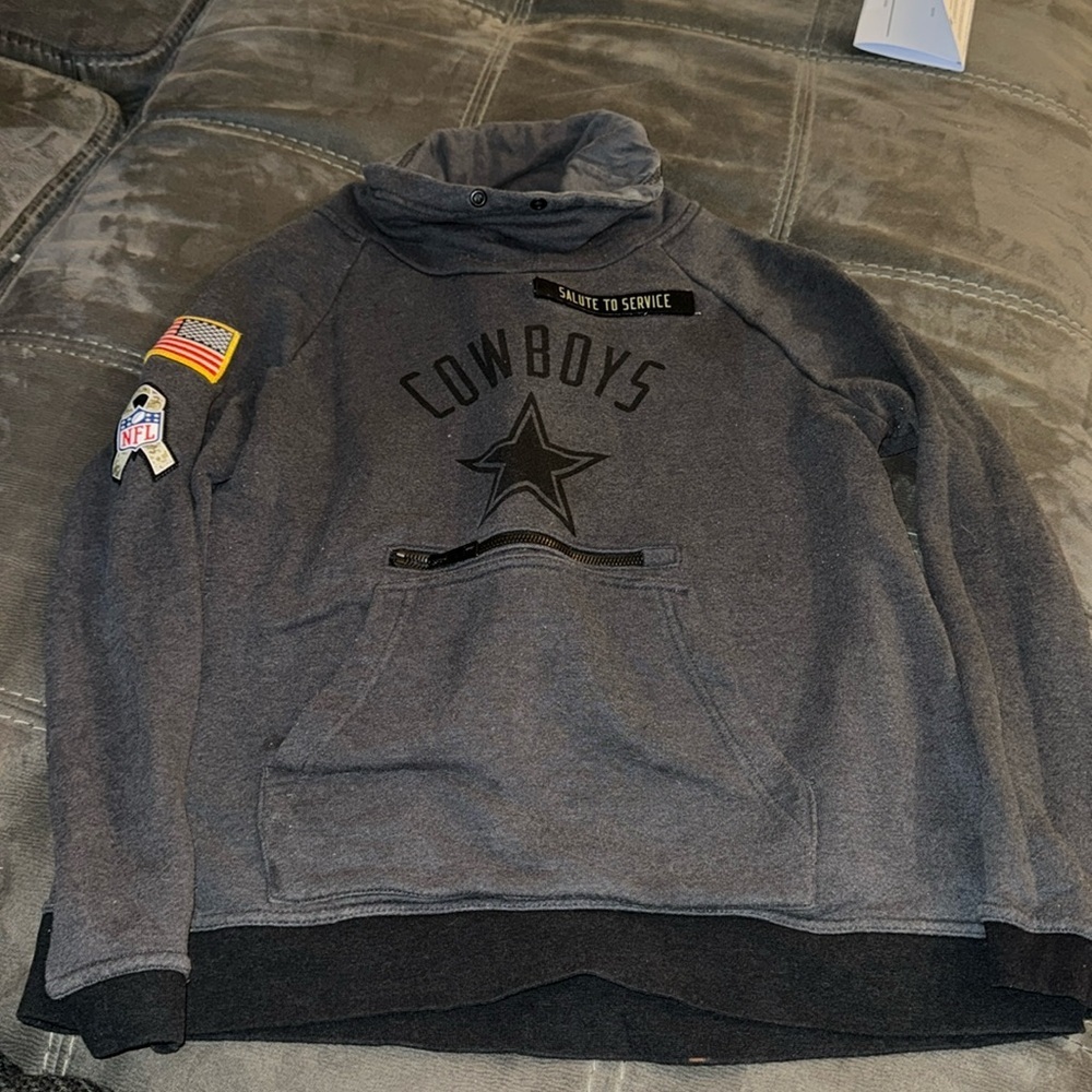 Nike Dallas Cowboys Salute to Service Funnel Neck Pullover Sweater Size Small